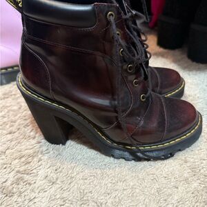 Dr. Martens Dark Brown Heeled Boots